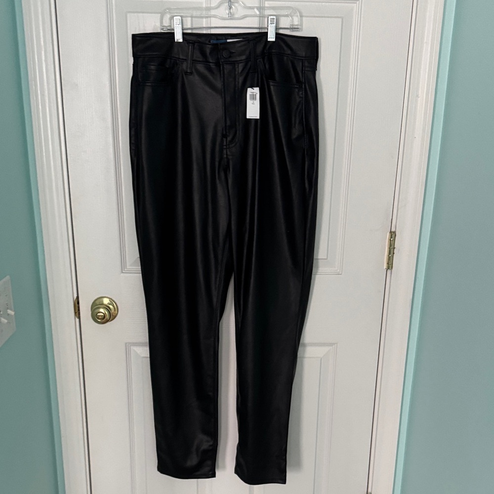 Old Navy OG StraightFaux Leather size 10 tall pants